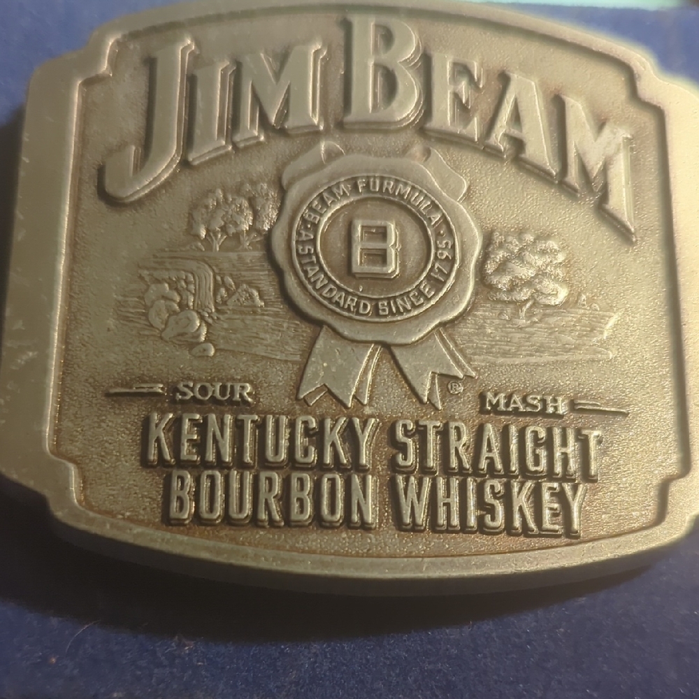 Jim Beam Silver Belt Buckle